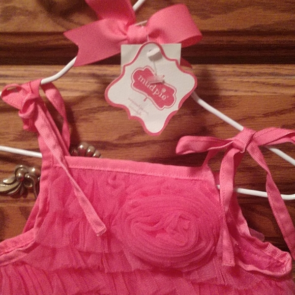 Toddlers/Babies Pink Chiffon 1 piece Outfit - Picture 3 of 10